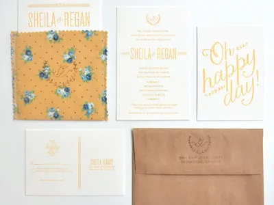Oh Happy Day bespoke invitation letterpress wedding
