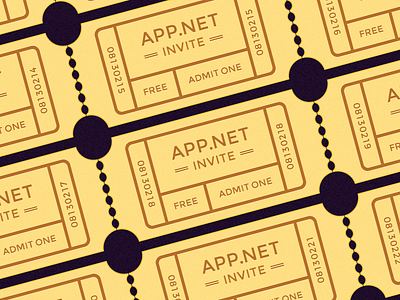 App.net Invite Rev golden ticket invite ticket vintage