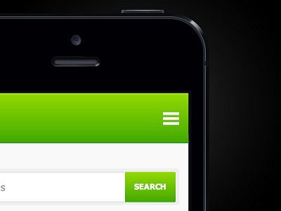 Responsive Design gradient green nav navigation search