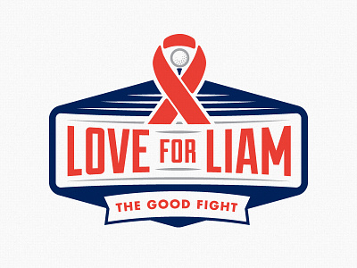 Love for Liam charity child golf leukemia logo ribbon