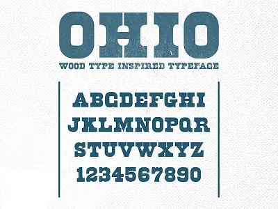Ohio - New Typeface font letterpress ohio type typeface wood