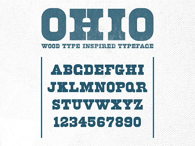 Ohio - New Typeface font letterpress ohio type typeface wood
