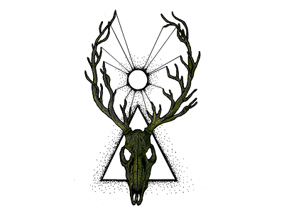 Deer Dribbble deer geometrical illustration