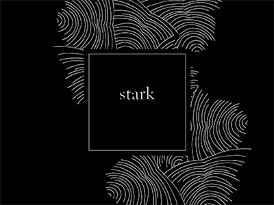 Stark+ 1 black and white branding illustration linework logo package design packaging skincare
