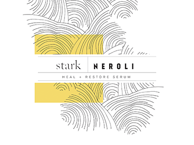 Stark+ 2 black and white branding illustration linework logo package design packaging skincare