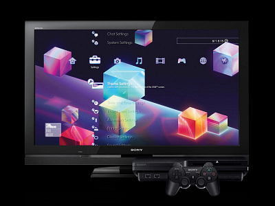 Bad Pixels - Sony PlayStation Theme color colors colour cubes games glitch interface pixels playstation ps3 sony ui