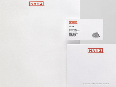 Nanz Stationery thermography two color two color