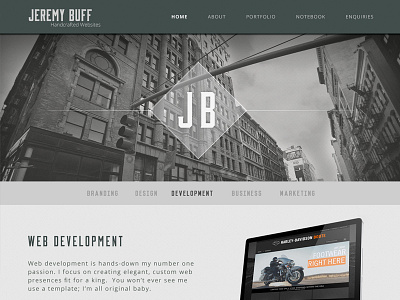 Personal Site Redesign classy desaturated elegant personal portfolio
