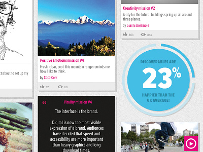 Discoverables Homepage detail design homepage infographic panel statistics ui