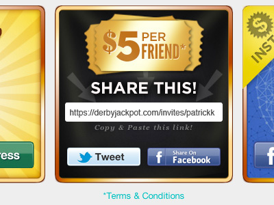 Invite a friend coupon gold ticket promo