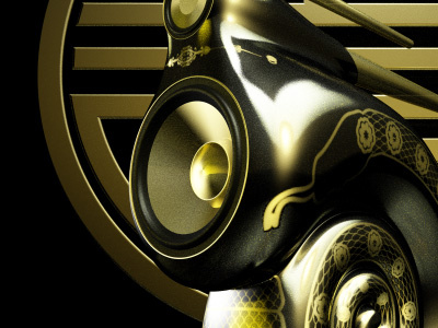 Speaker Wip 2 c4d cinema 4d gold snake speaker v ray