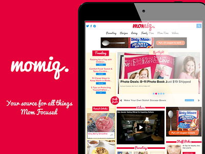 MomIQ 2013 Redesign @font blog css3 html5 interface javascript ui ux web web type