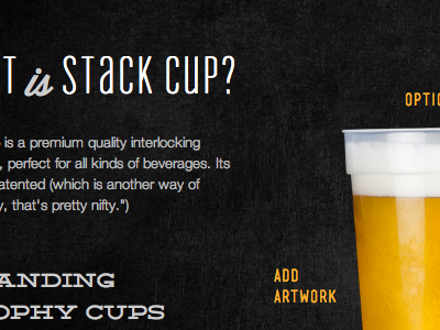 StackCup Site branding website