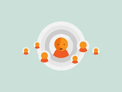 Influencer flat icons marketing