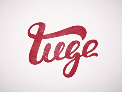 TuGe calligraphy design lettering logo red tuge typography