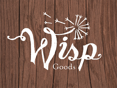 Wisp Goods boutique lettering rustic script typography