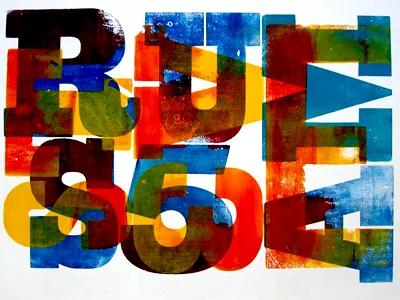 Fun With Letterpress college colour experiment letterpress