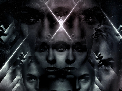 SEE NO EVIL 2.0 art dark digital evil galaxy illuminati lightning mirror model photography photoshop render woman