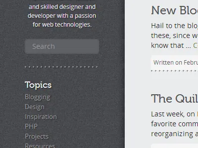 Portfolio Blog v2 black dark grey shadow texture