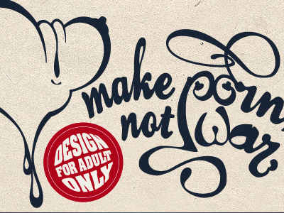 What are you working on? design heart love not war
