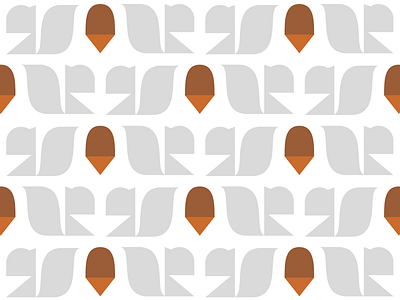 Squirrel Pattern acorn brown geometric gray illustration pattern squirrel