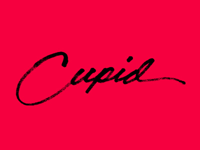 Cupid hand drawn music script type typography