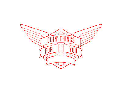People Ops hexagon illustrator insignia knockout ribbons ugh ribbons wings