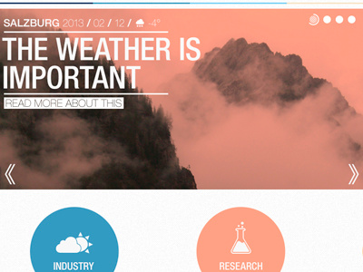 Website mock up icons typography weather website