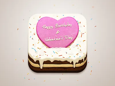 Cake Icon app birthday cake chocolate cooky cream food gift icon illustration ios iphone jelly