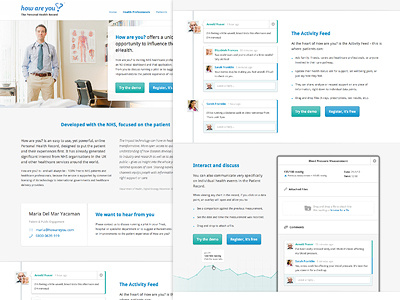 Feature Pages: Health Professionals & Patients charts data doctors graphs health hospital medical mhealth page patients typography ui website