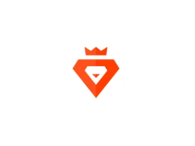 Lion King animal branding crown diamond flat icon identity king lion logo mark minimal orange simple triangle vector wordmark
