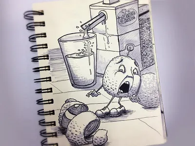 Oh No... Steve!! art character children illustration ink juice orange paper pen portfolio
