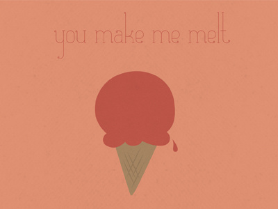 Valentine's Day Card card holiday ice cream illustration love valentine valentines day