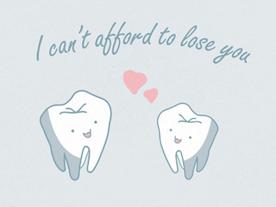 Valentine's Day Card card hearts holiday illustration love teeth valentine valentines day