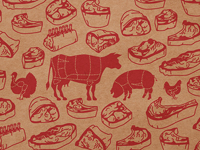 You know, just a little meat. beef butcher chicken cow design illustration loin meat pig steak turkey