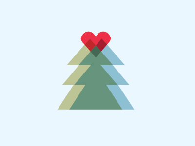 My love is... love pine tree valentine