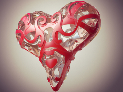 Heart Dribble 3d cle heart ianzeigler maya3d vday zbrush