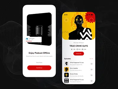 Podcast App Design: Where Form Meets Function android app app design application audio player design ios app mobile app mobile application mobile music app music music player playlist podcast product design song ui ui design uiux ux