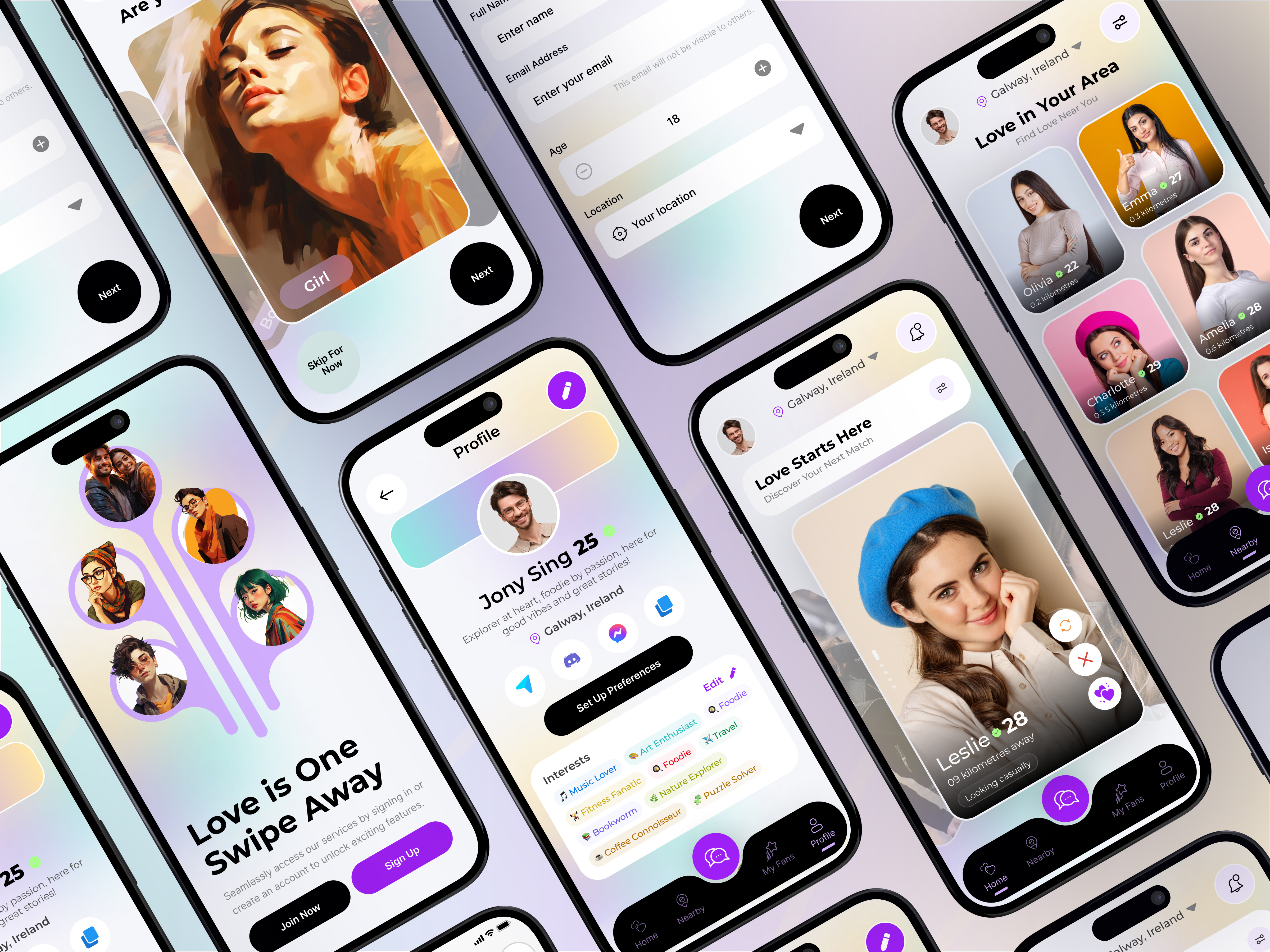 Example of Dating App UI Design