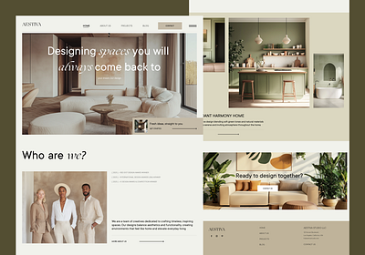 Interior Design Website | AESTIVA design landing page landing page ui ui ui design ux ux design web web ui