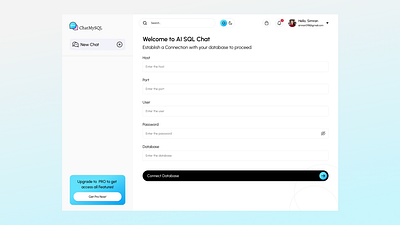 AI Chat With MySQL design figma minimal ui ui design uiux