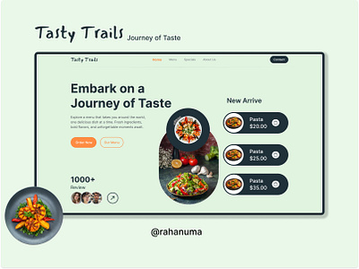 Restaurant Website Design Concept design designer eating food food menu landing page restaurant restaurant website trendy trendy design ui ux web website