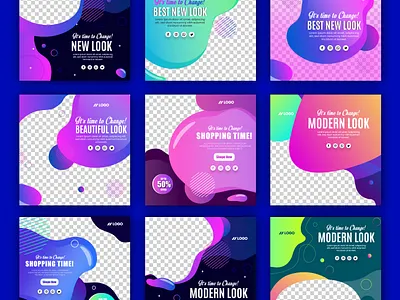 Creative presentation templates elements on a white background. 3d animation branding graphic design logo motion graphics post template social media template design ui