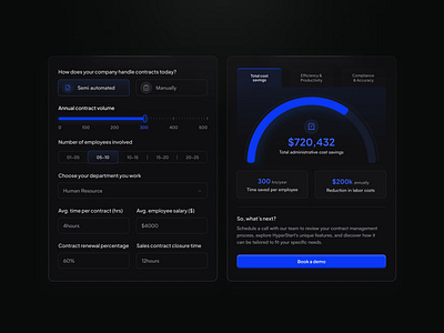 Hyperstart - ROI calculator 3d animation branding calculator graphic design landing page logo mobile design motion graphics product design roi ui web design