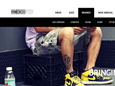 Site in Development black development hipster nav navigation sub nav white white space