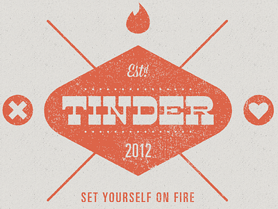 Tinder Crest app boobies christopher paul design flyer illustrator iphone print tinder typography