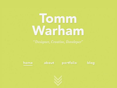 New Portfolio Site Home Page avenir branding lime lime green one page site personal personal branding portfolio scrolling site