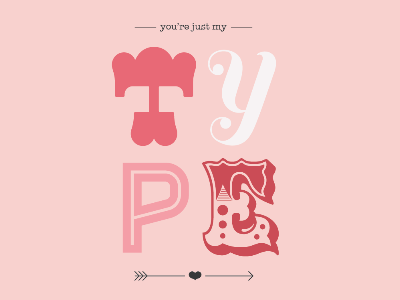 Happy Valentine's Day (again) arrow design february font heart holiday humor pink red type typeface typography valentine
