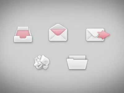 Mail Icons folder icons inbox light mail trash