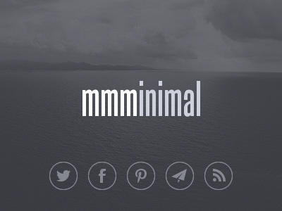 mmmonday? blog email facebook grey icons launch launching soon minimal mmminimal page pinterest rss sea temp twitter